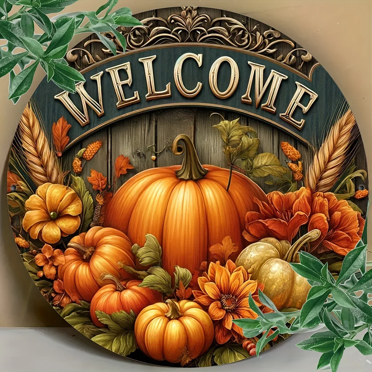 Vintage Collectible Tins - Vintage Rustic Autumn Harvest Welcome Decor