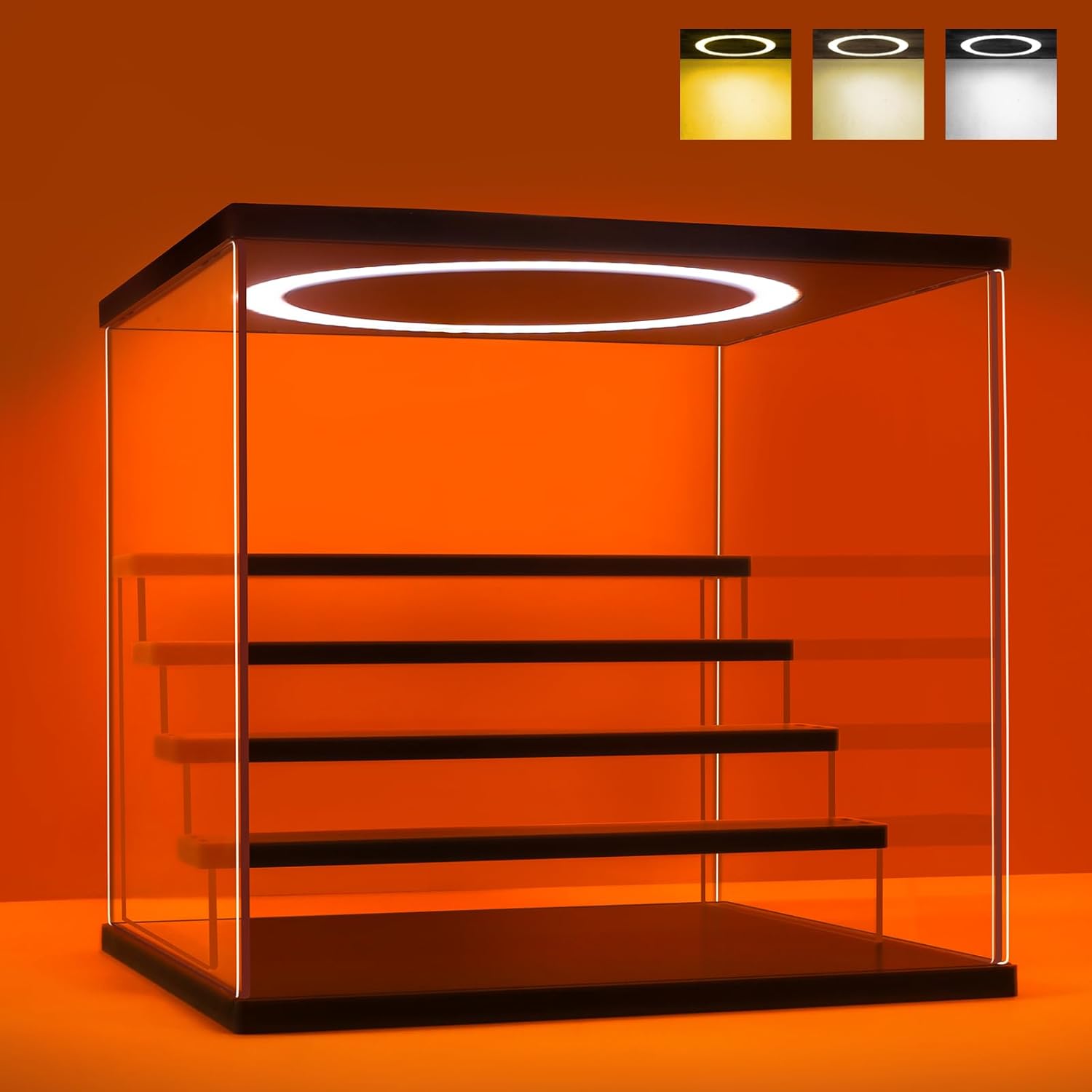 Collectible & Vintage Dolls For Halloween - Acrylic Display Case with Adjustable LED
