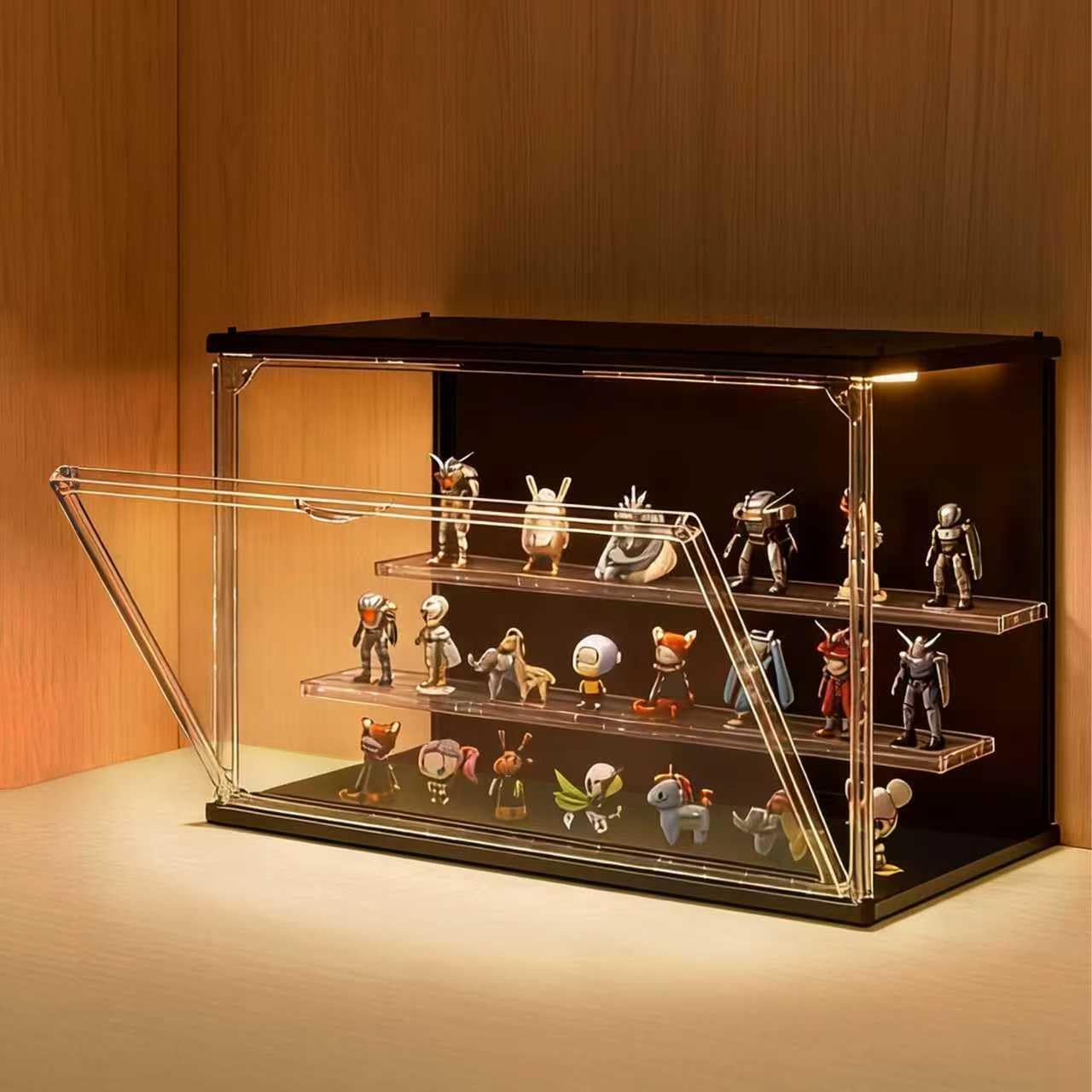 Collectible & Vintage Dolls For Halloween - 3-Tier Stackable LED Display Case for