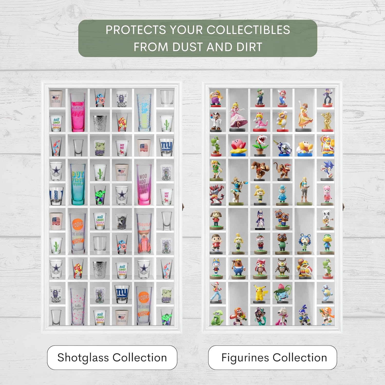 Solid Wood Shot Glass Display  - Collectible & Vintage Dolls For Halloween incelemesi ve fiyatı