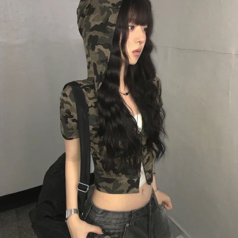 Camouflage American Vintage Zi - Vintage Zip Hoodie incelemesi ve fiyatı