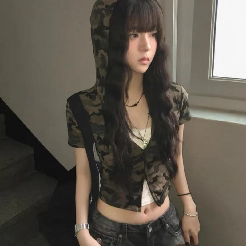 Camouflage American Vintage Zi - Vintage Zip Hoodie incelemesi ve fiyatı
