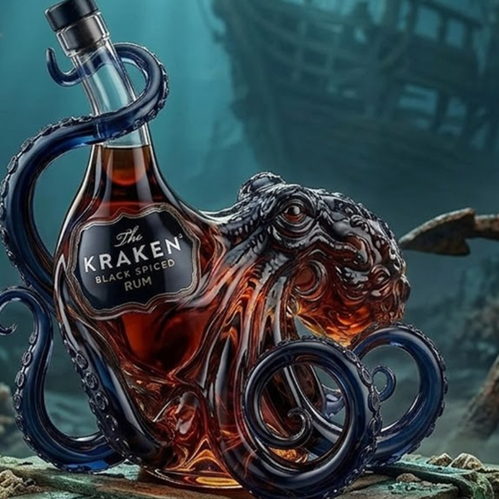 Kraken Octopus Whiskey Decante - Vintage Collectible Glassware incelemesi ve fiyatı