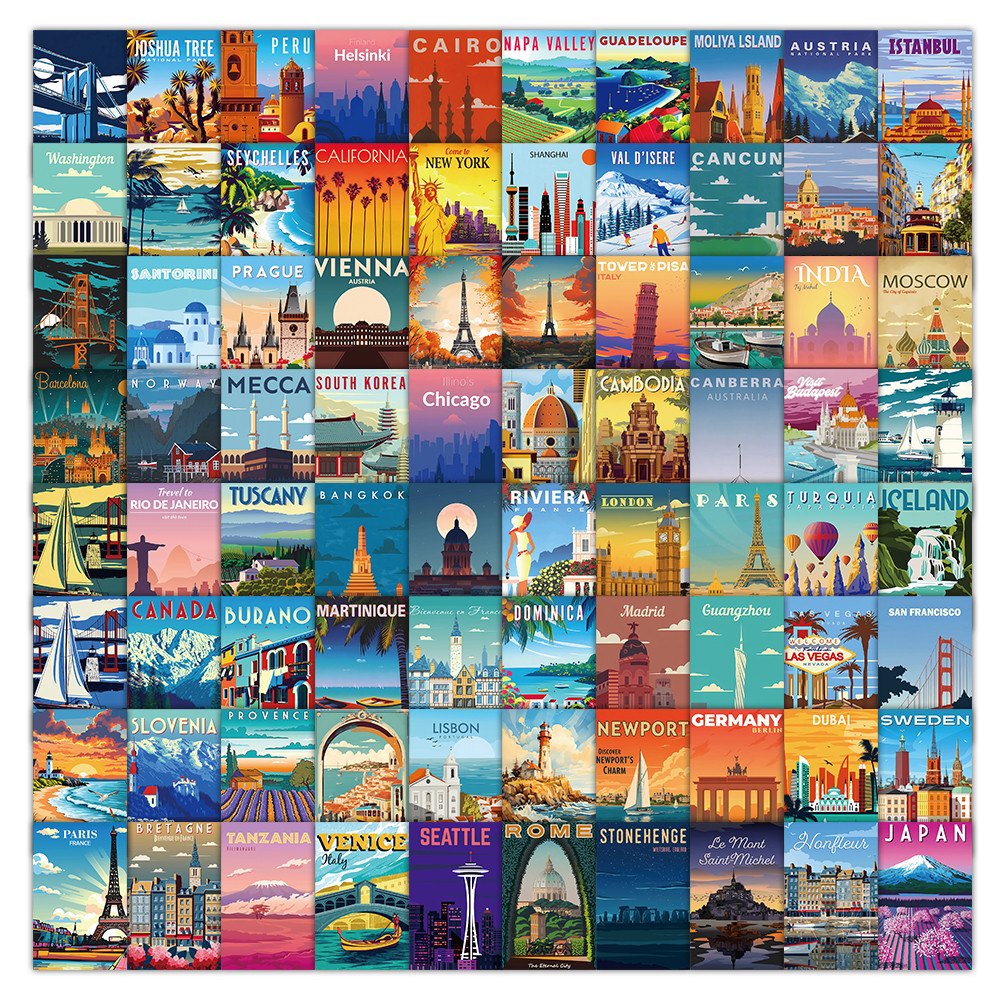 108 Pcs Scenic Landscape Stamp - Vintage And Collectible Stores incelemesi ve fiyatı