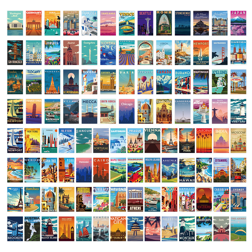 108 Pcs Scenic Landscape Stamp - Vintage And Collectible Stores incelemesi ve fiyatı