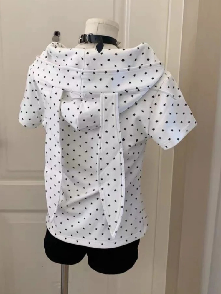 Japanese Star Print Rabbit's E - Vintage Zip Hoodie incelemesi ve fiyatı