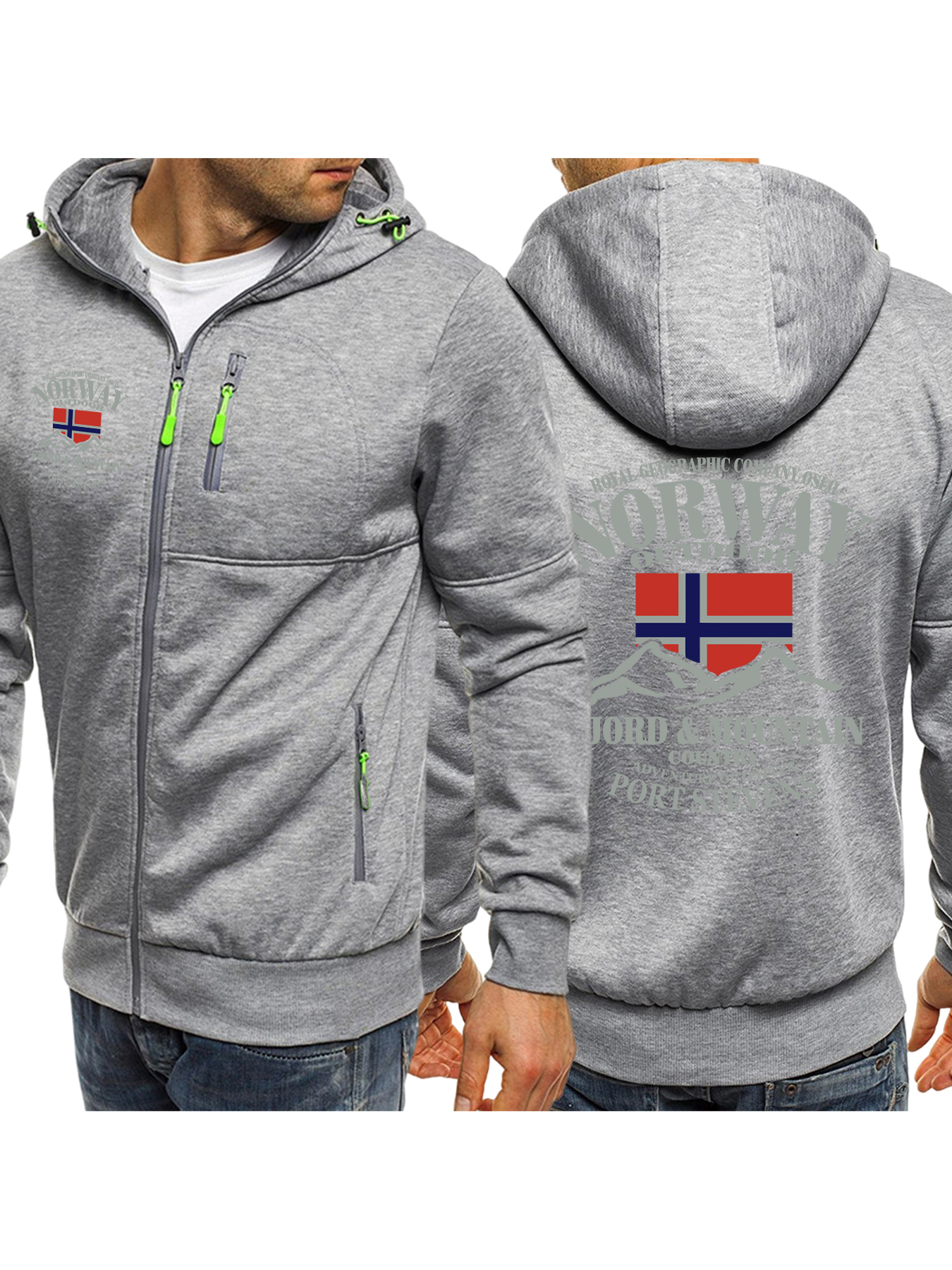 Norway Fjords And Mountains Pr - Vintage Zip Hoodie incelemesi ve fiyatı