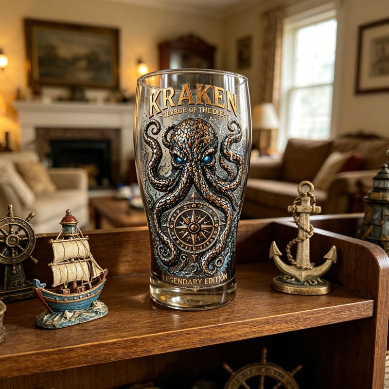 Retro Kraken Octopus Compass G - Vintage Collectible Glassware incelemesi ve fiyatı