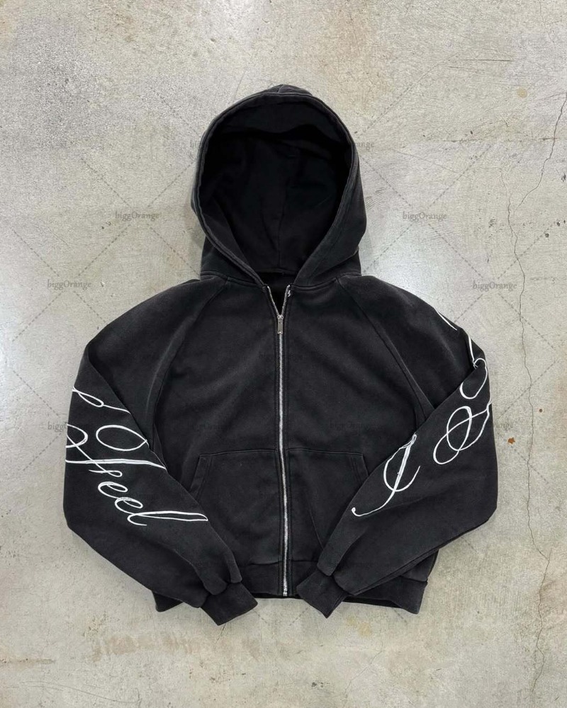 Y2K harajuku Gothic Letter Pri - Vintage Zip Hoodie incelemesi ve fiyatı