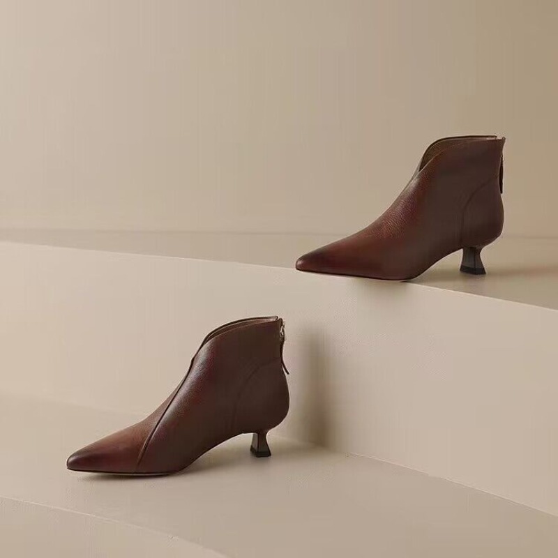 Autumn Winter Pointed Toe Wome - Vintage Zipper incelemesi ve fiyatı