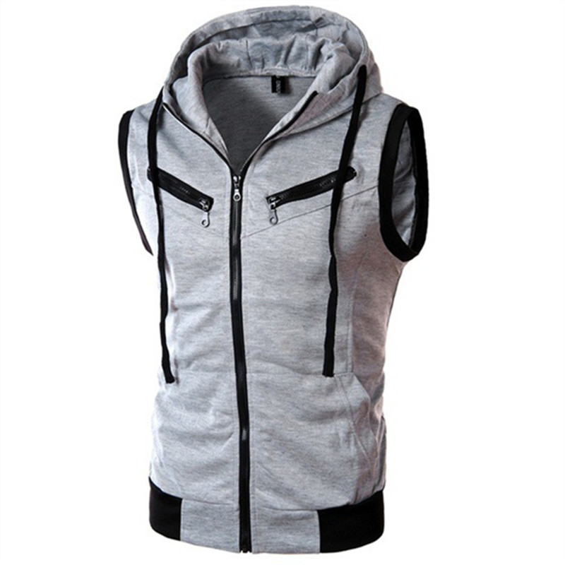New Men's Hooded Sleeveless Ve - Vintage Zip Hoodie incelemesi ve fiyatı