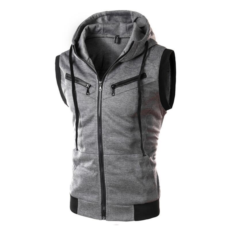 New Men's Hooded Sleeveless Ve - Vintage Zip Hoodie incelemesi ve fiyatı