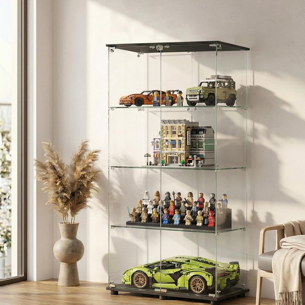 Double Door Glass Display Cabi - Collectible & Vintage Dolls For Halloween incelemesi ve fiyatı