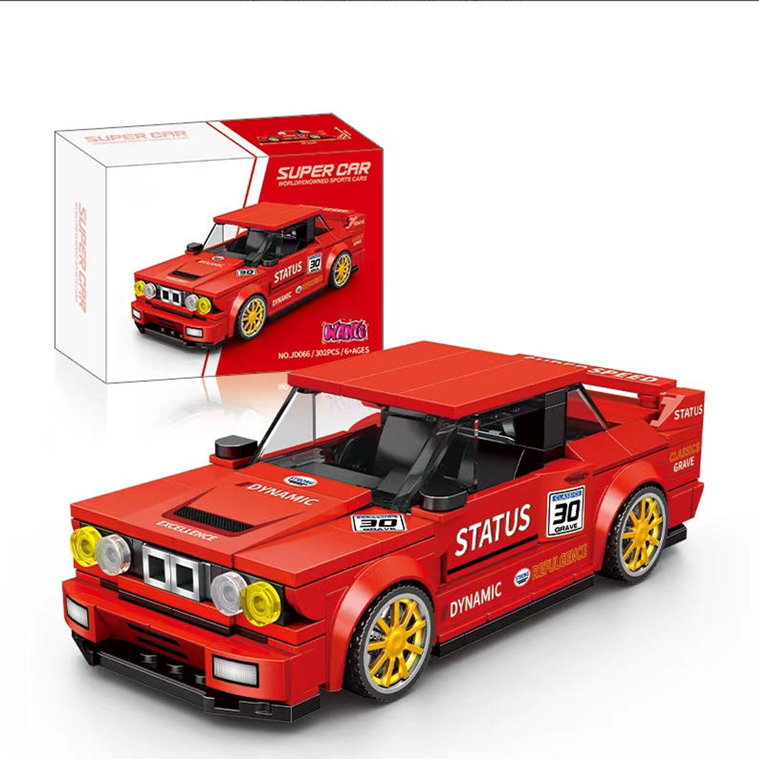 302PCS Red Classic Sports Car  - Vintage Collectible Toy Cars incelemesi ve fiyatı