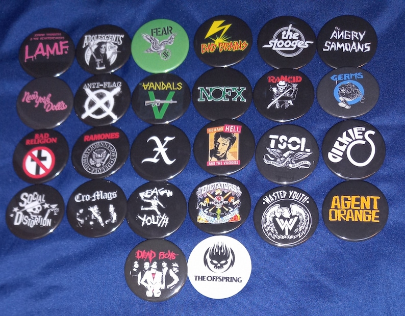 Vintage US Punk Rock Band Pinb - Collectible Vintage Brooches incelemesi ve fiyatı