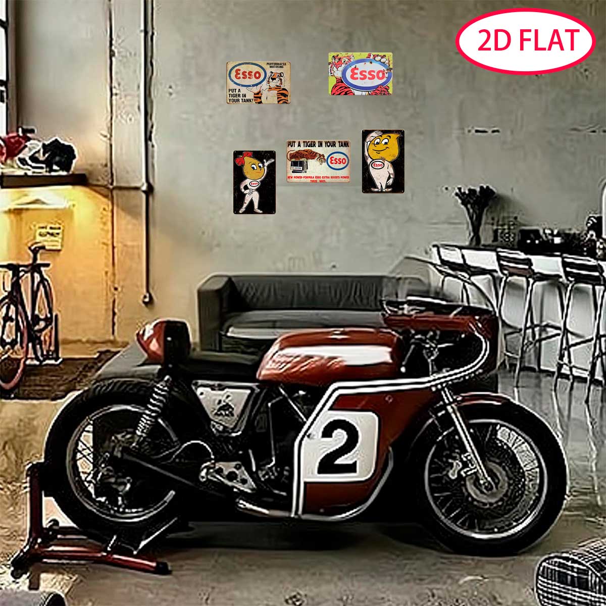 5pcs, 2D Flat Metal Tin Signs, - Vintage Collectible Tins incelemesi ve fiyatı
