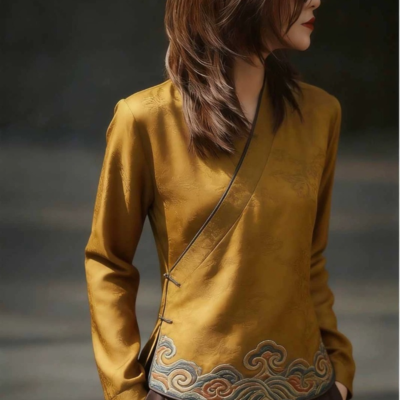 Chinese Style Women's Blouses  - Vintage Collectible Buttons incelemesi ve fiyatı