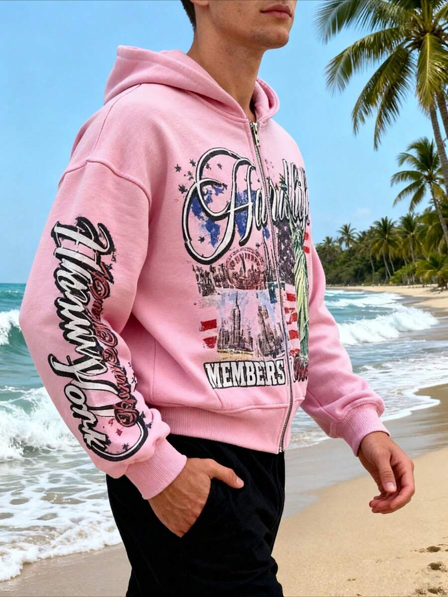 Pink Oversized Zip-Up Hoodie w - Vintage Zip Hoodie incelemesi ve fiyatı