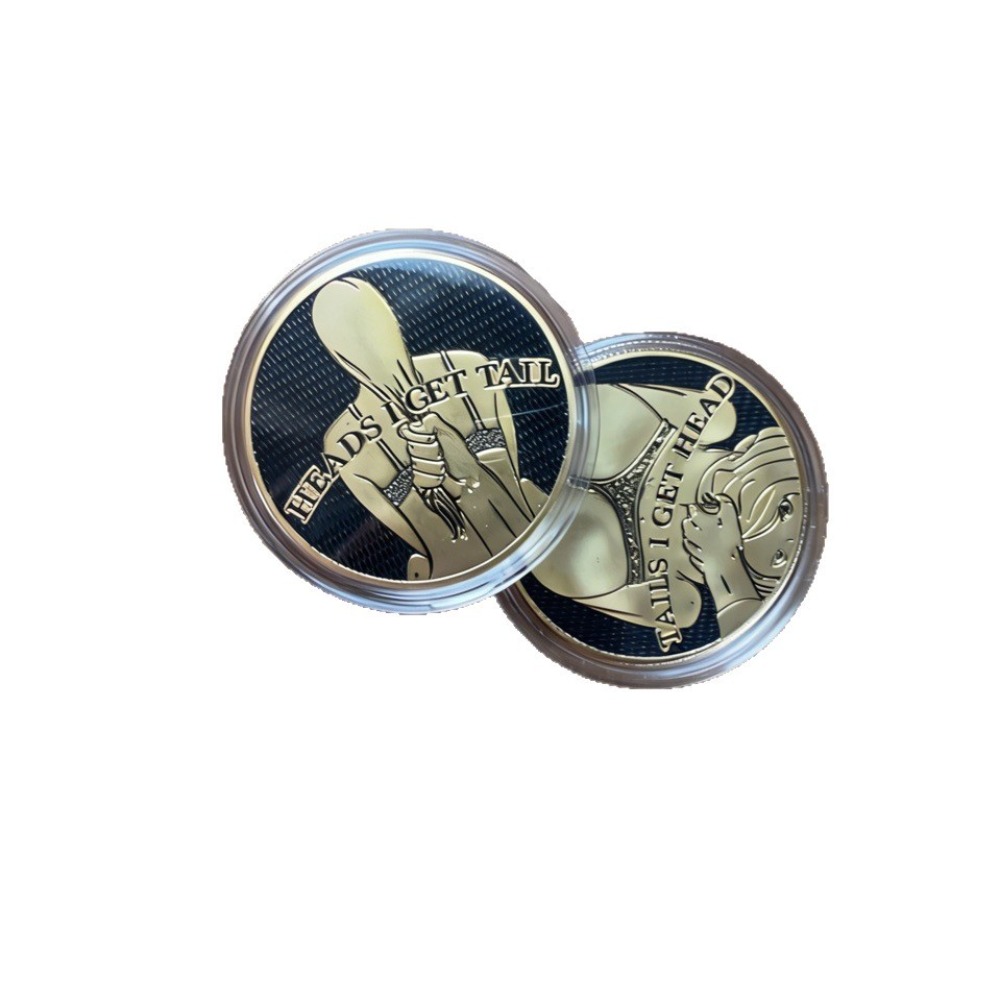 New Funny Heads and Tails Coin - Collectible Vintage Brooches incelemesi ve fiyatı