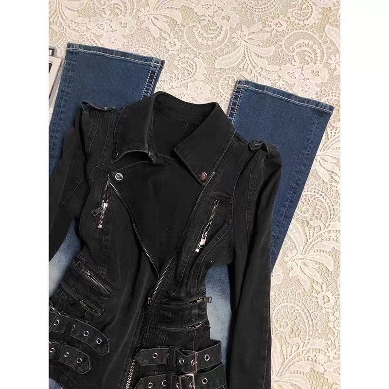 Gothic Black Slim Double Zippe - Vintage Zip Hoodie incelemesi ve fiyatı