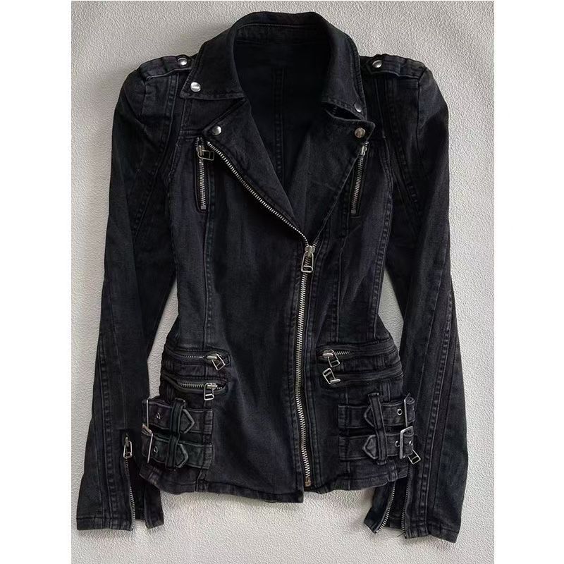 Gothic Black Slim Double Zippe - Vintage Zip Hoodie incelemesi ve fiyatı