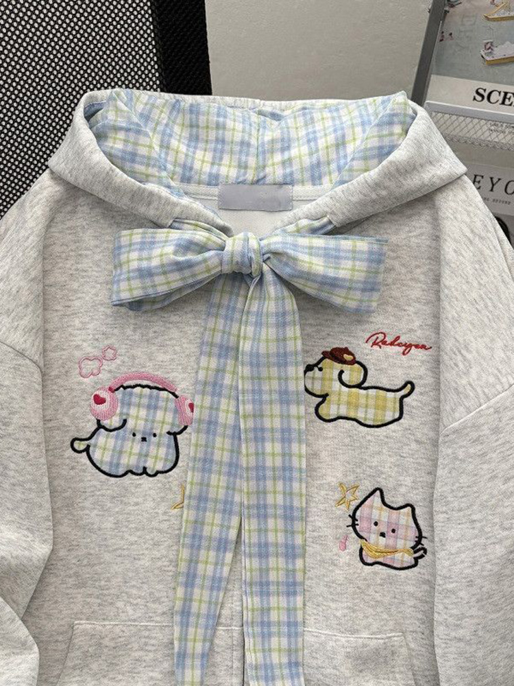 Fall Cartoon Cute Hoodies Wome - Vintage Zip Hoodie incelemesi ve fiyatı