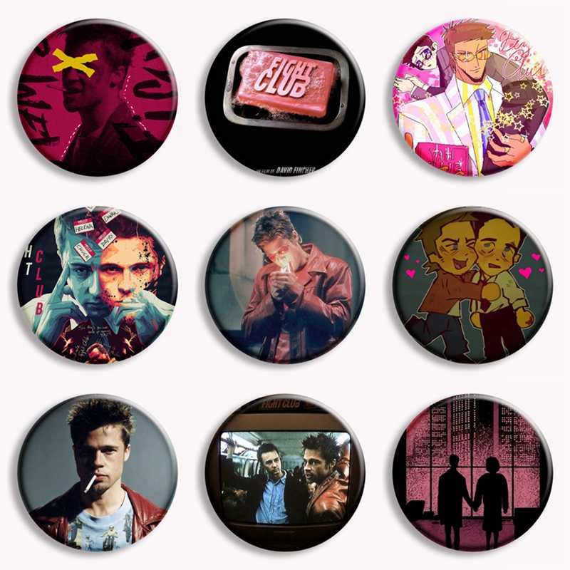 Retro Classic Movie Fight Club - Collectible Vintage Brooches incelemesi ve fiyatı