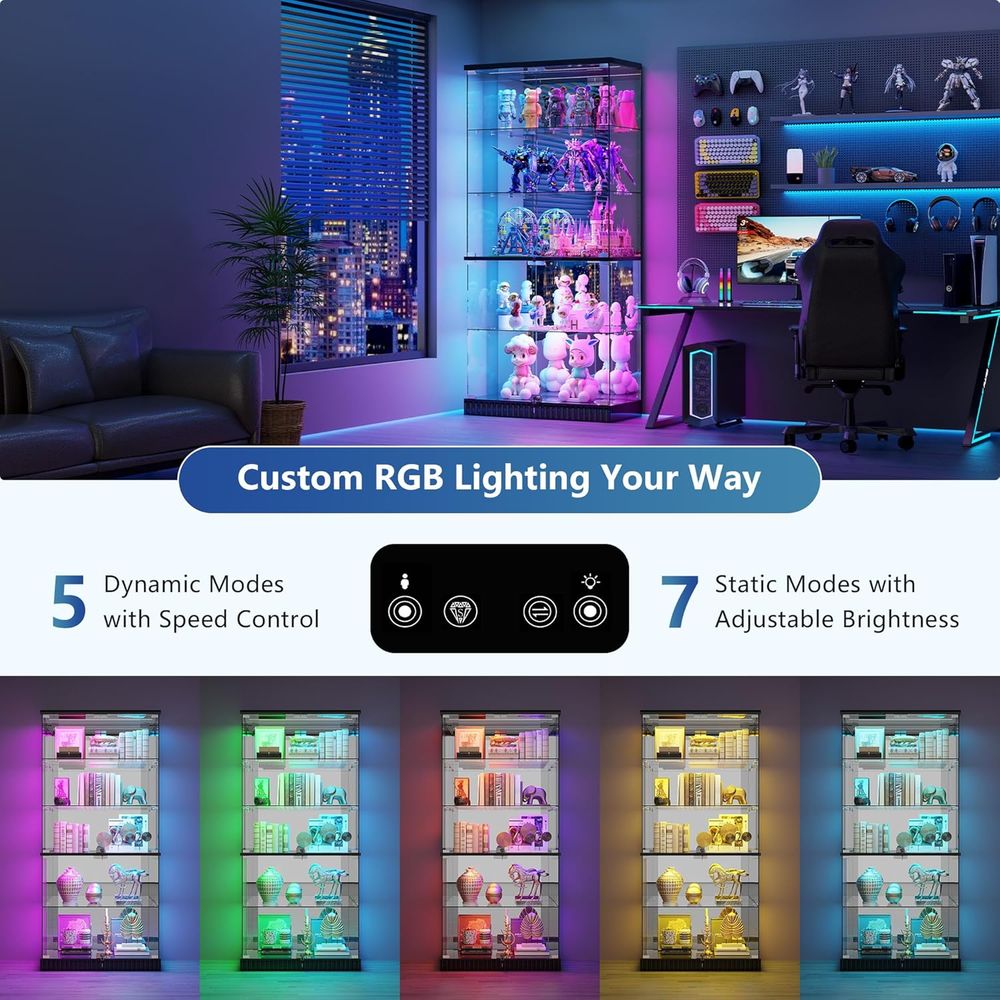 LED-Illuminated 5-Tier Lockabl - Collectible & Vintage Dolls For Halloween incelemesi ve fiyatı