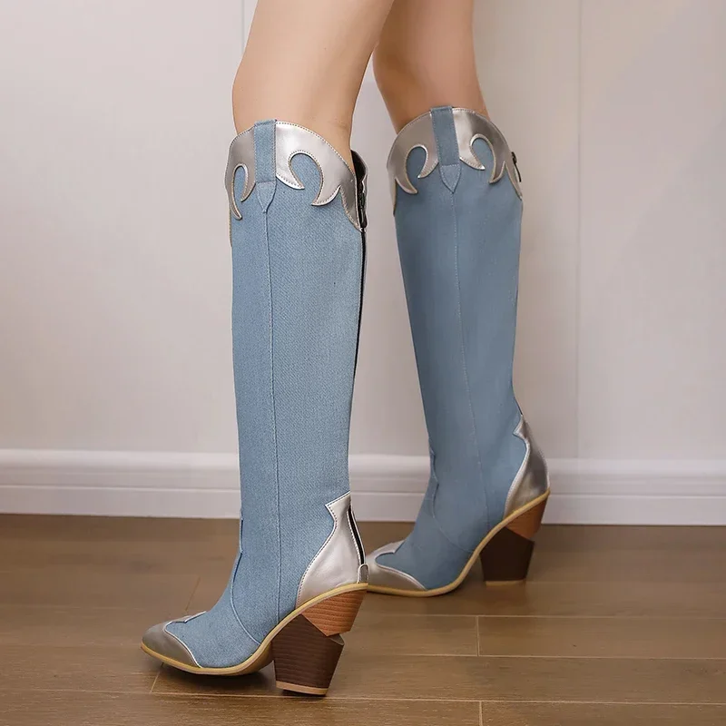 Big Size Western Women Knee Hi - Vintage Zipper incelemesi ve fiyatı