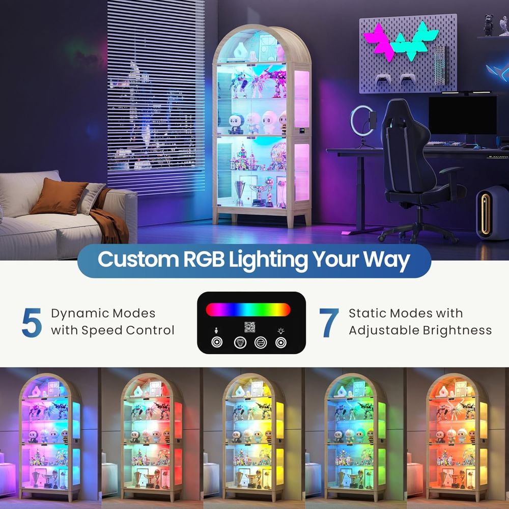 Illuminated Arched Display Cab - Collectible & Vintage Dolls For Halloween incelemesi ve fiyatı