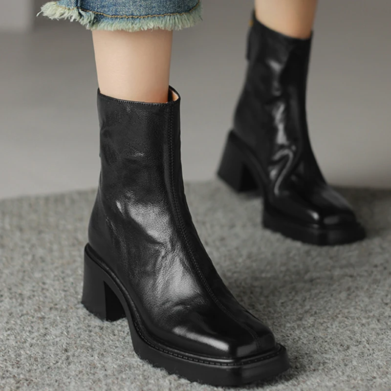 Autumn Vintage Thick Heel Wome - Vintage Zipper incelemesi ve fiyatı