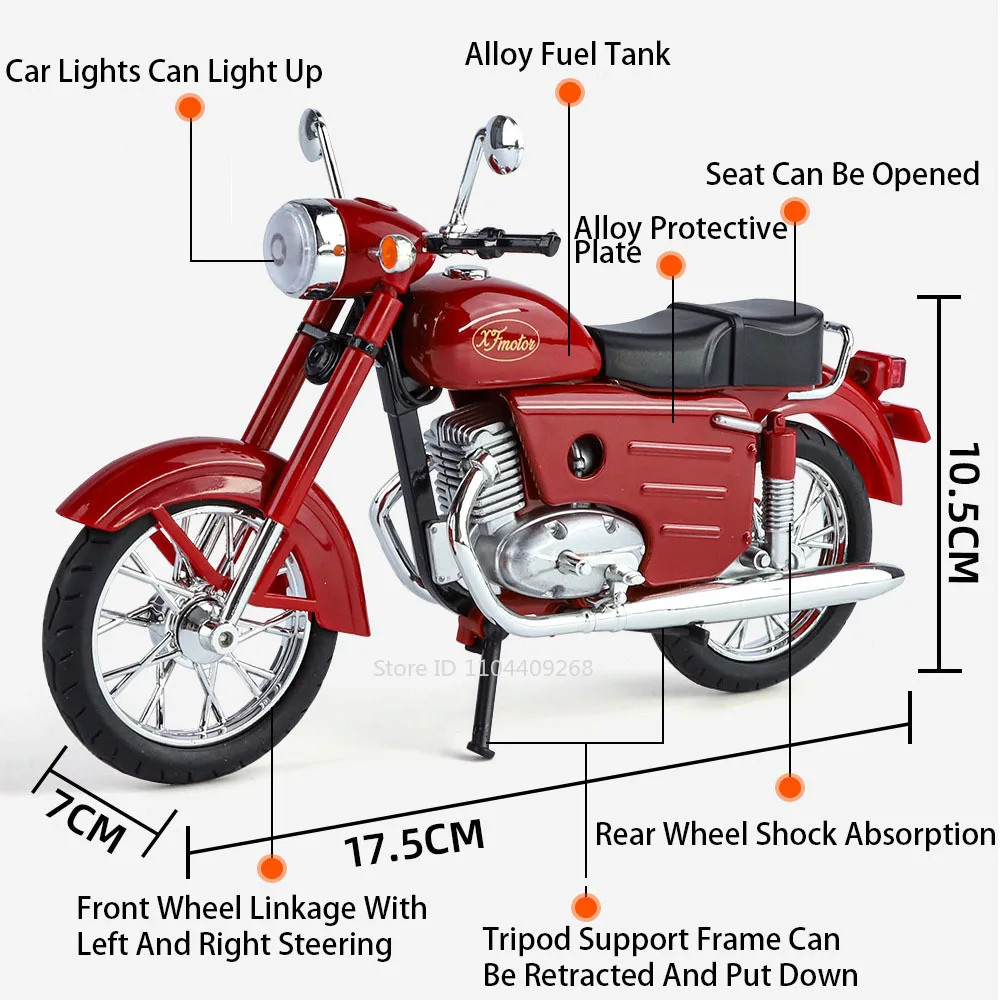 1:10 Scale XF250 Motorcycle Mo - Vintage Collectible Toy Cars incelemesi ve fiyatı